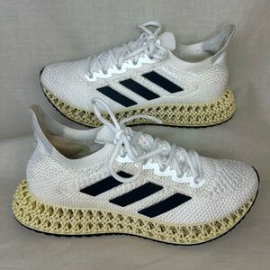 Adidas 4D Run 1.0 White/Black Men’s 7.5 — 3D‑printed lattice midsole RARE